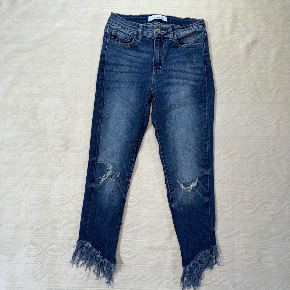 Kancan Crop Fringe Jeans 5/26‎